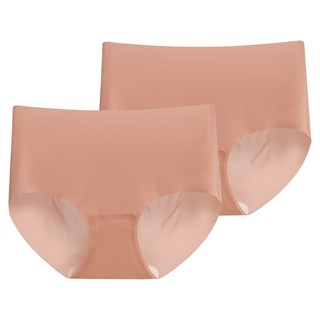 DeParee 蒂巴蕾 無痕冰絲植物系桑蠶絲抗菌內褲2件組 全無痕, 赭橙色