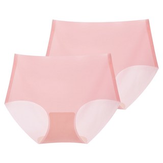 DeParee 蒂巴蕾 無痕冰絲植物系桑蠶絲抗菌內褲2件組 全無痕, 珊瑚紅