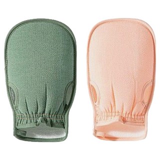 꾸지 부드럽게 잘 벗겨지는 때타올 장갑 2종 세트, 그린, 핑크, 1세트