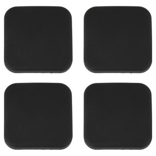 철물대장 다용도쿠션 스토퍼 실리콘 사각, 4개, 블랙