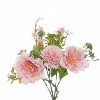 에이루나 조화 꽃다발 인테리어 장식 소품 부케, 투톤 핑크, 1개