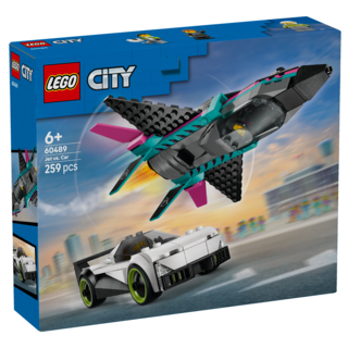 LEGO 城市系列 噴射機 vs. 汽車 Jet vs Car 60489, 混和顏色, 1個