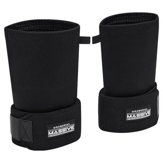 매시브 하이퍼 폴리 니랩 무릎 롱스트랩 헬스보호대, 블랙, 2개