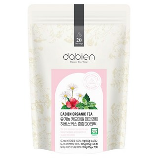 다비앙 유기농 캐모마일 페퍼민트 히비스커스 혼합티, 1.5g, 1개, 20개입
