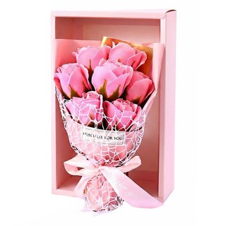 葉子小舖工作室 玫瑰香皂花束禮盒 NC12092VY002, 粉色