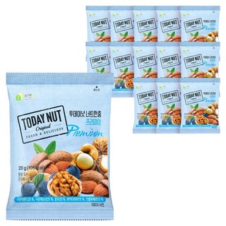 투데이넛 너트한줌 프리미엄, 20g, 14개