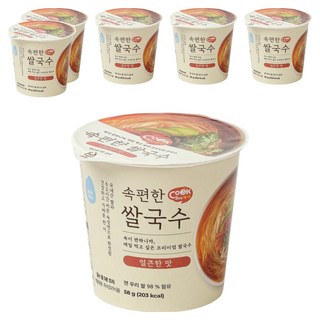 쿡시 속편한 쌀국수 얼큰한 맛, 58g, 6개