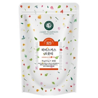 JAMES TEASPOON 水果洛神花茶, 1個, 30入, 2.5g