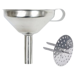 칼백화점 탑초이스 스텐 깔때기 + 거름망 세트 소, 1세트