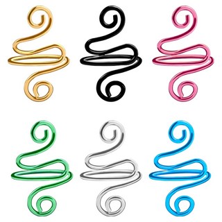 코오미 뜨개질 반지 니팅링 보조도구 5W0951, 6개, 핑크, 그린, 골드, 실버, 블루, 블랙