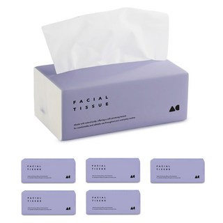 올챌린지 뽑아쓰는 바이올렛 미용티슈 2겹, 6개, 250개입