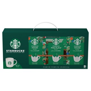스타벅스 드립백 설 선물세트 670g, 1세트, 하우스 블렌드 10p + 파이크 플레이스 5p + 화이트 머그 325ml