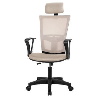 Chair Club M2 附頭枕網布椅, 米色