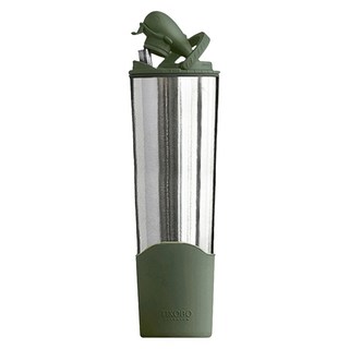 TiKOBO 鈦工坊 純鈦鯨魚杯2代 雙層真空飲料杯/環保杯/冰霸杯/保溫杯 附粗吸管, 焙茶綠, 1個, 1000ml