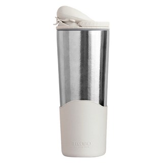 TiKOBO 鈦工坊 純鈦鯨魚杯2代 雙層真空飲料杯/環保杯/冰霸杯/保溫杯 附粗吸管, 山岩灰, 1個, 800ml
