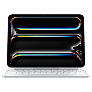 Apple Magic Keyboard 巧控鍵盤 適用 iPad Pro 11吋 M5 注音, 製造商軸, MWR03TA/A, 白色