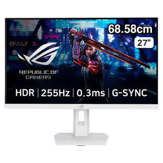 에이수스 WQHD Fast IPS 255Hz 0.3ms 400cd sRGB 133% DCI P3 97% 멀티스탠드 ROG STRIX 게이밍 모니터, 68.58cm, XG27ACMES-W