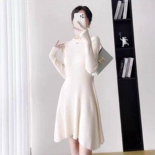 POPLARNC 女款Monolix不對稱針織連身裙 P26SPOPS112110, 象牙白