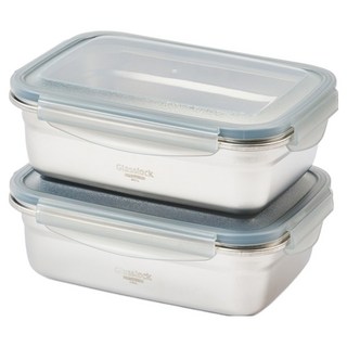 글라스락 셰프토프 클리드 스텐밀폐용기, 2개, 850ml