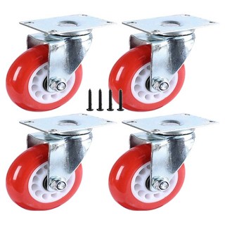 엠파이어 평판회전 헤비롤 대형 산업용 우레탄 캐스터 바퀴 K3TU75, 4개