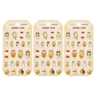 STUDIO EIGHT Mofsand 燙金線條貼紙 K-Food, 混合色, 3個