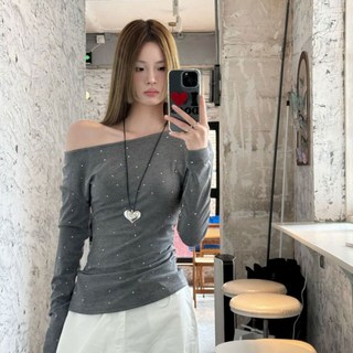 Sunbit 女款修身日常Sairin露肩T恤