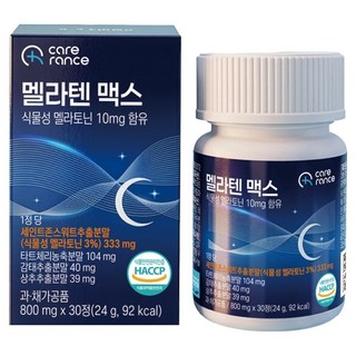 케어란스식물성 멜라토닌 10mg 함유 멜라텐 맥스 24g, 1개, 30정