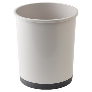 팬톤 CMYK 국내산 업소용 식당 오픈형 원형 휴지통 10L, 화이트