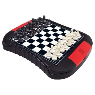 QUokka 6合1 磁吸西洋棋 五子棋 骰子 便攜式 家庭多功能桌遊, 黑色, 1個