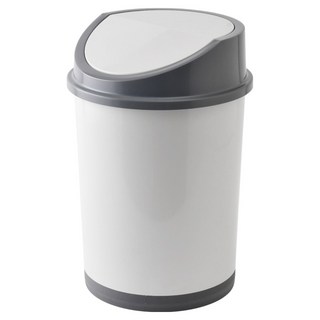 팬톤 CMYK 국내산 스윙 인테리어 원형 휴지통 15L, 화이트