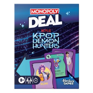 MONOPOLY 地產大亨Deal紙牌交易遊戲 Kpop 獵魔女團 英文版, 混和顏色, 1套