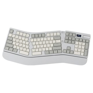 지클릭커 오피스프로 뉴트로 로우프로파일 풀윤활 블루투스 인체공학 무선 기계식 키보드, 레트로그레이, EK700, 제조사축