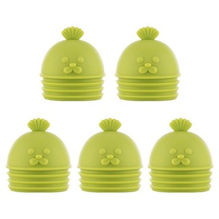 FLaiTO 韓國製矽膠動物插座保護蓋 海豹, 5個, 綠色