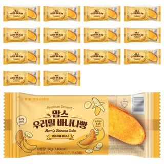 맘스케이크 바나나빵 오리지널, 15개, 30g