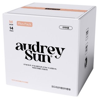 오드리선 TCF 이중코어 생리대, 중형, 14개입, 1개