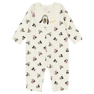 아가방 디즈니베이비 신생아용 플루토 프렌즈 면 우주복 + 턱받이 세트