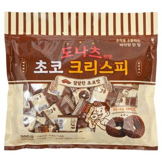 도나츠 모양 초코 크리스피, 500g, 1개