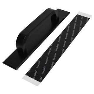 Sonjabisesang 黏貼式 Marubo 板狀把手 P128, 黑色, 1個