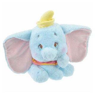 Disney STORE 小飛象坐姿中型絨毛娃娃, 混合色, 1個, 32cm