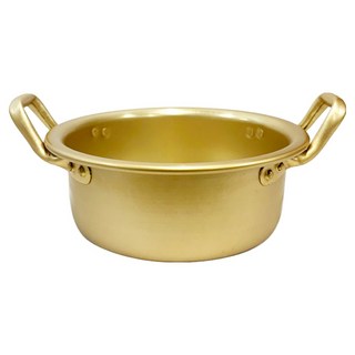 黃銅洋銀雙耳鍋, 單一顏色, 1個, 16cm