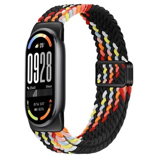 SPACE SHIELD 高級磁吸編織錶帶, 彩虹黑, 1個