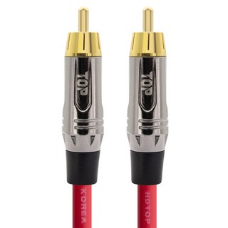HDtop RCA to RCA 連接線 1.5m, 金屬紅, 1個, HT-TP4665