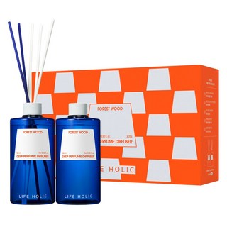 라이프홀릭 딥 퍼퓸 디퓨저, 2개, 500ml, 포레스트 우드