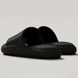 HIGHER DECO 舒適足弓支撐氣墊室內拖鞋, 黑色, 1個