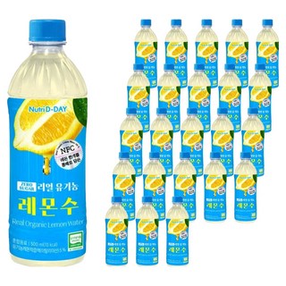 뉴트리디데이 리얼 유기농 레몬수, 24개, 500ml