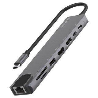 아이리버 USB C A타입 5Gbps HDMI 4K PD 100W 패스스루 DeX 지원 8in1 메탈프레임 멀티 허브, 1개