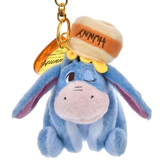 Disney STORE 小熊維尼 HONEYDAY 屹耳 絨毛鑰匙圈, 混合色, 1個, 18cm