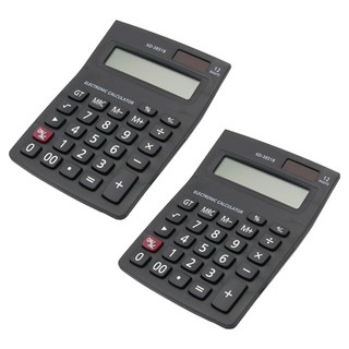 KADIO 탁상용 일반 버튼식 휴대용 전자 계산기 DP181, 혼합색상, 2개