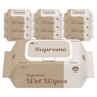 한스웰 슈프림 플러스 프리미엄 아기물티슈 캡형, 10개, 72매, 70g