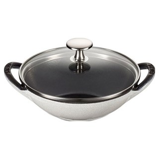 staub Baby Wok 雙耳鍋, 白松露色, 1個, 16cm